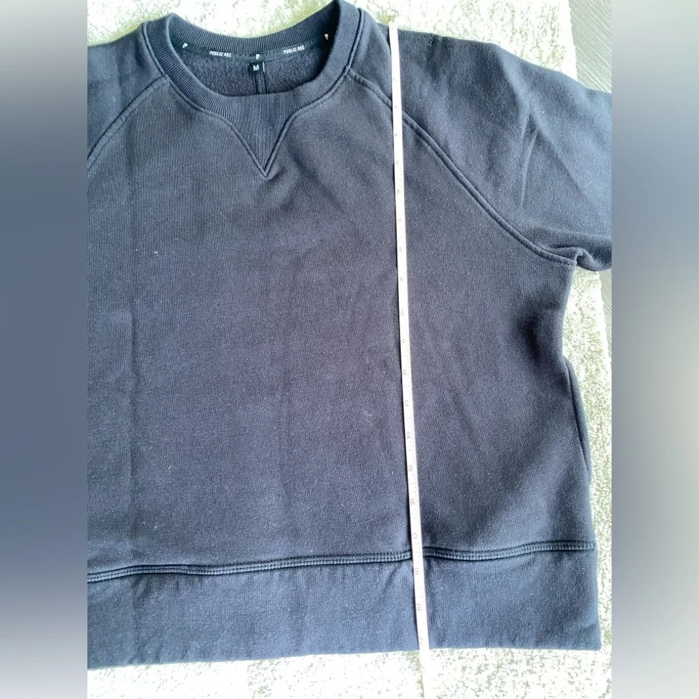 Public Rec Black Crewneck Sweatshirt Athleisure Lounge Pullover EUC Med - Picture 7 of 9